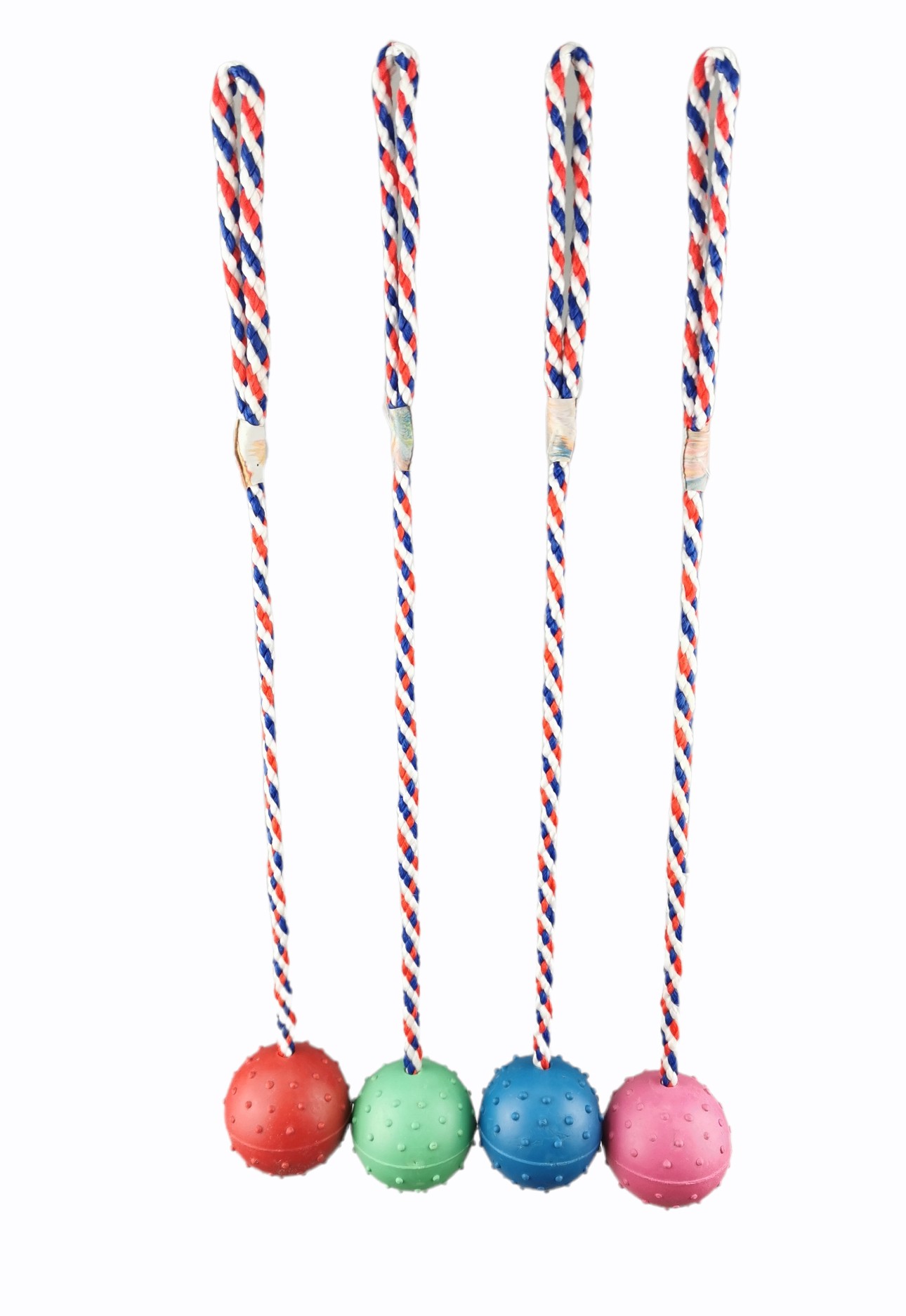 RUBBER BALL 6CM W/NYLON CORD