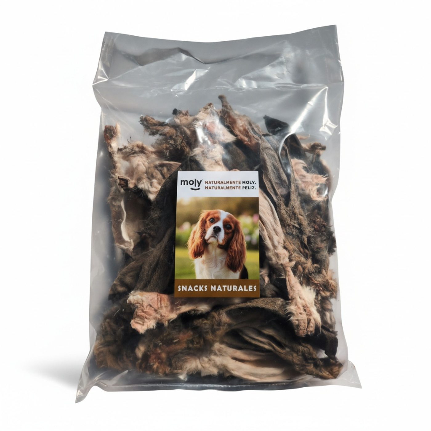 MOLY OREJAS DE CONEJO CON PELO PARA PERROS 500 G – SNACK NATURAL GRANEL