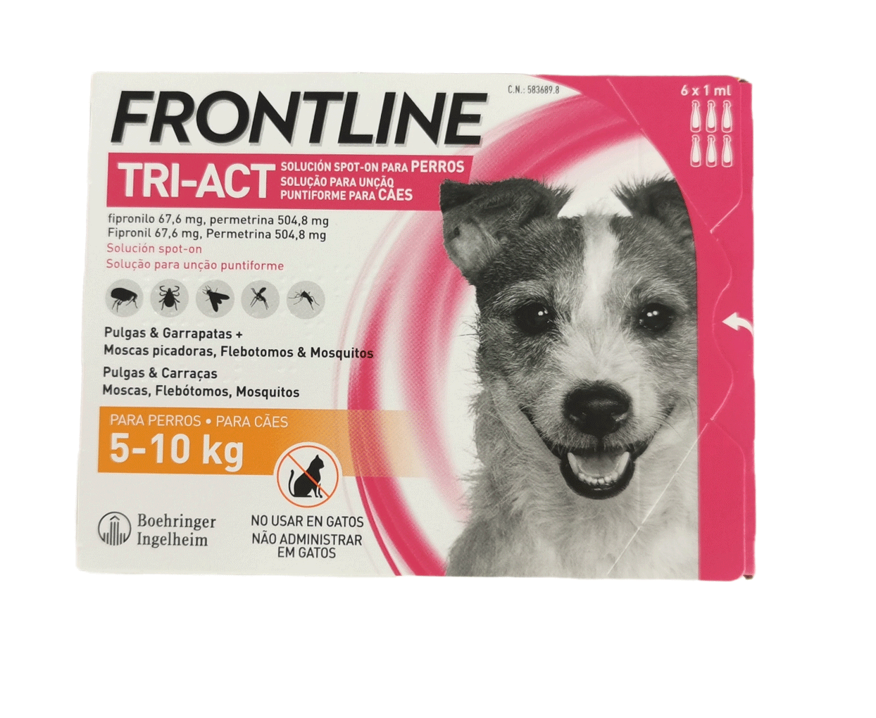 FRONTLINE TRI-ACT 5-10 KG (S) 6 PIPETTES