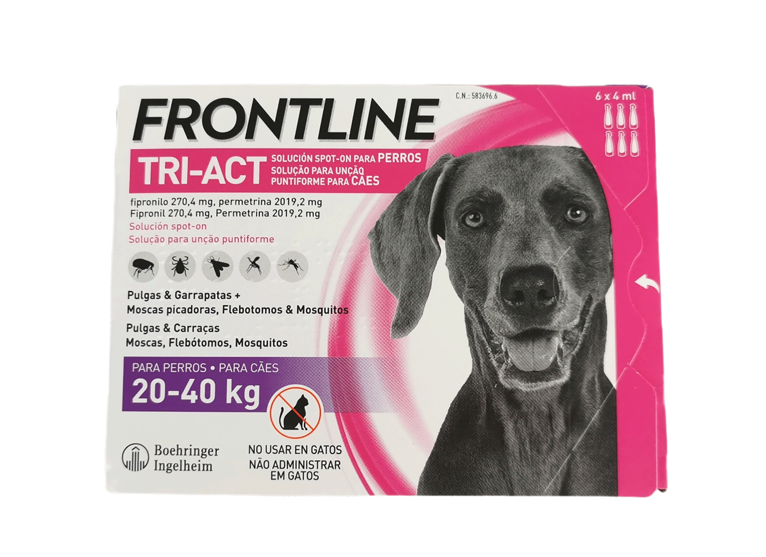 FRONTLINE TRI-ACT 20-40 KG (L) 6 PIPETTES