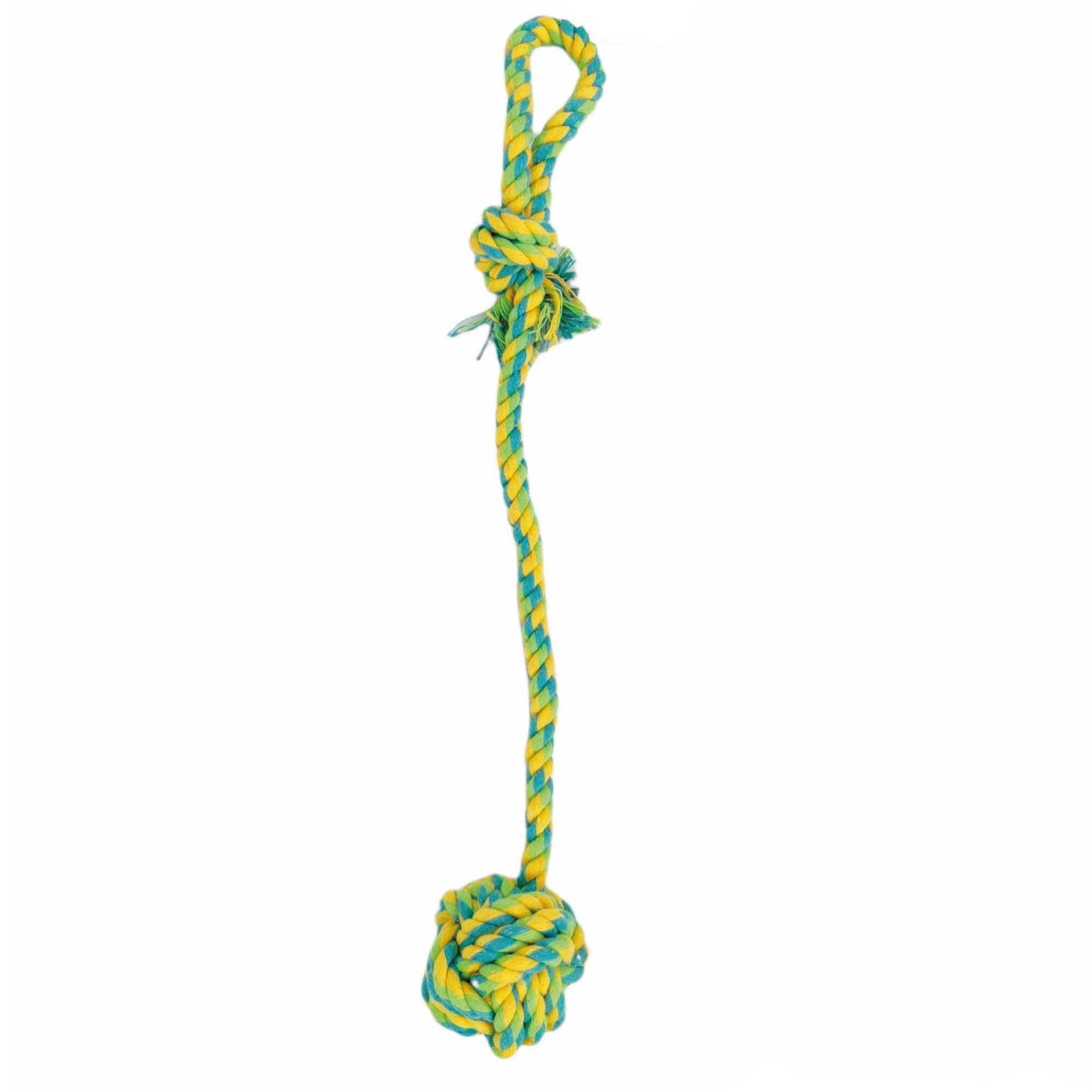 MORDEDOR PELOTA WOW 45 CM MOLY | JUGUETE RESISTENTE CON CUERDA PARA PERROS ACTIVOS