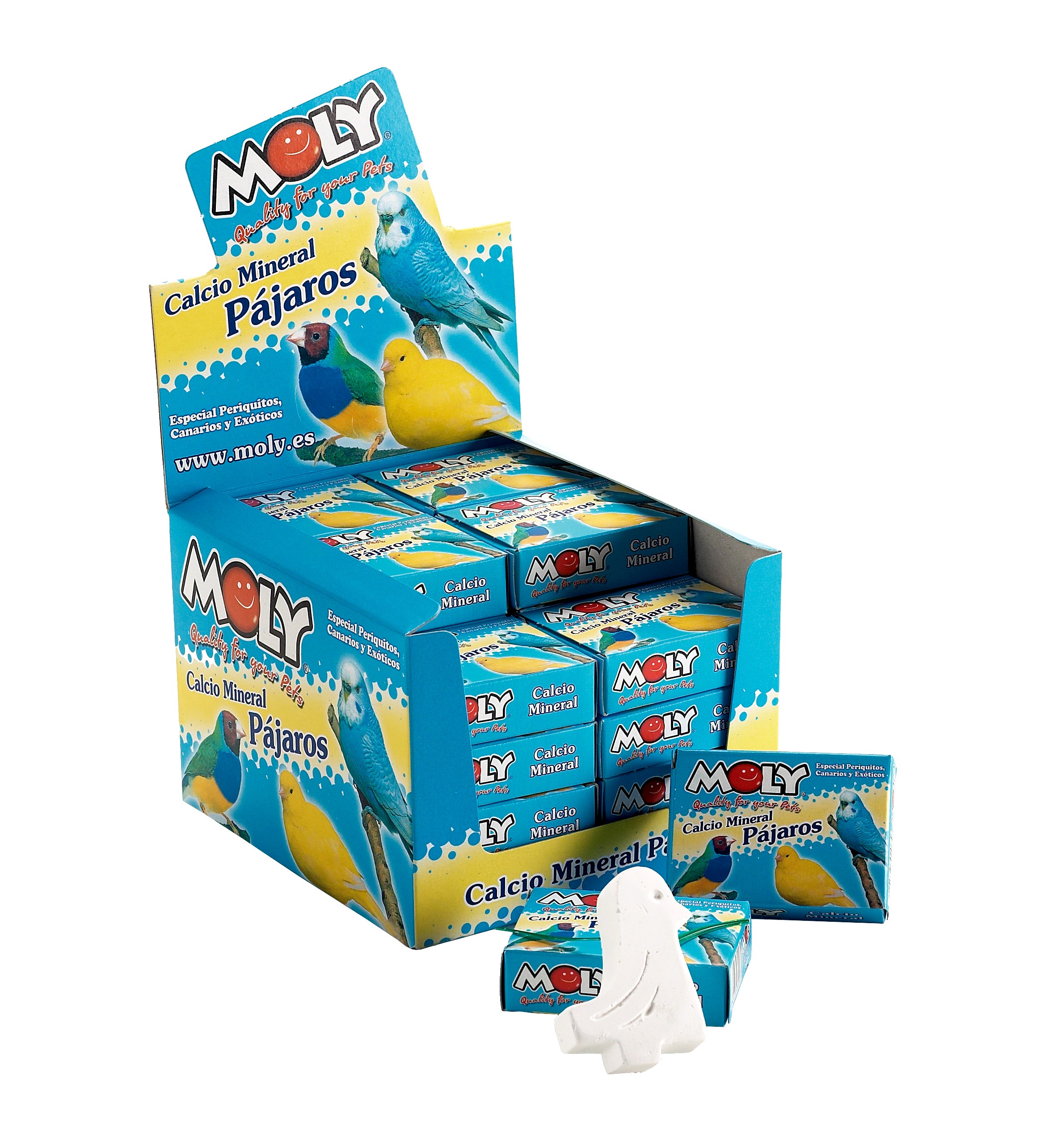 MOLY EXPOSITOR 30 UNID.CALCIO PAJAROS