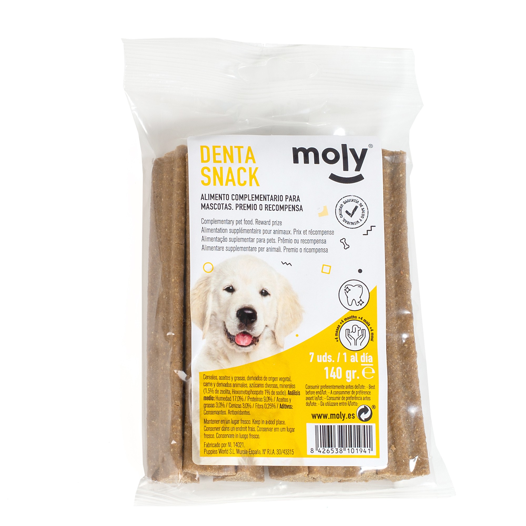 DENTA SNACK SNACK MOLY MEDIANO 7PCS.140gr