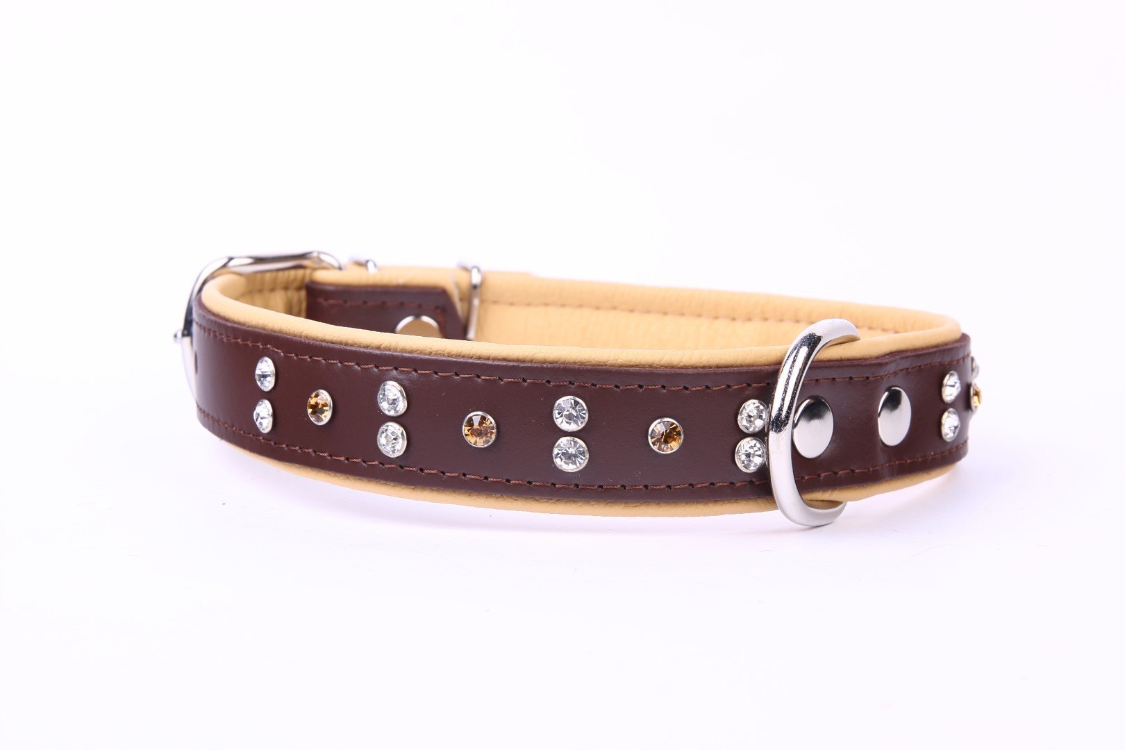 LUXURY CRYSTAL LEATHER NECKLACE 56 CM