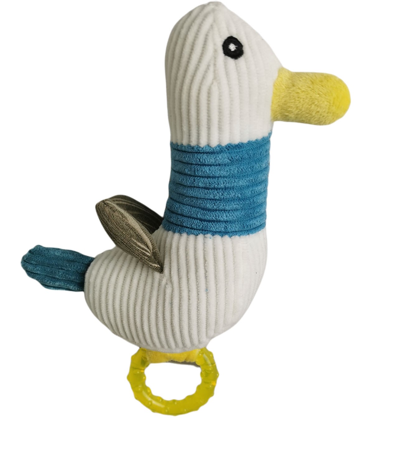PELÚCIA PARA CÃO C/MORDEDOR SILICONE PATO 22 CM