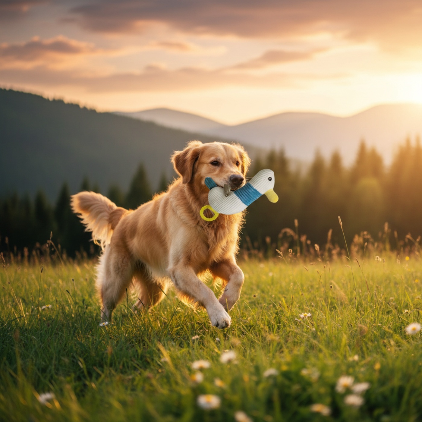 PELÚCIA PARA CÃO C/MORDEDOR SILICONE PATO 22 CM