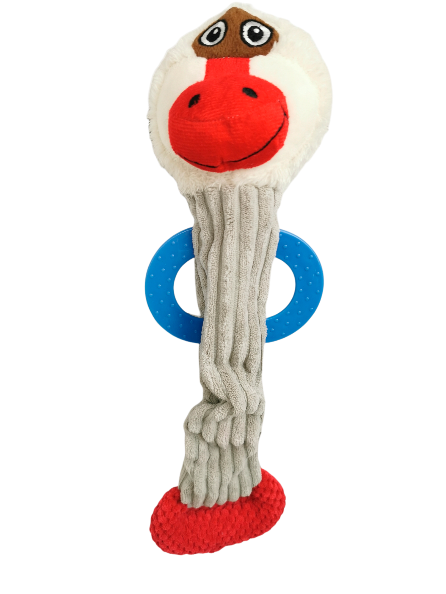 PLUSH DOG WITH TEETHER MONKEY 45 CM