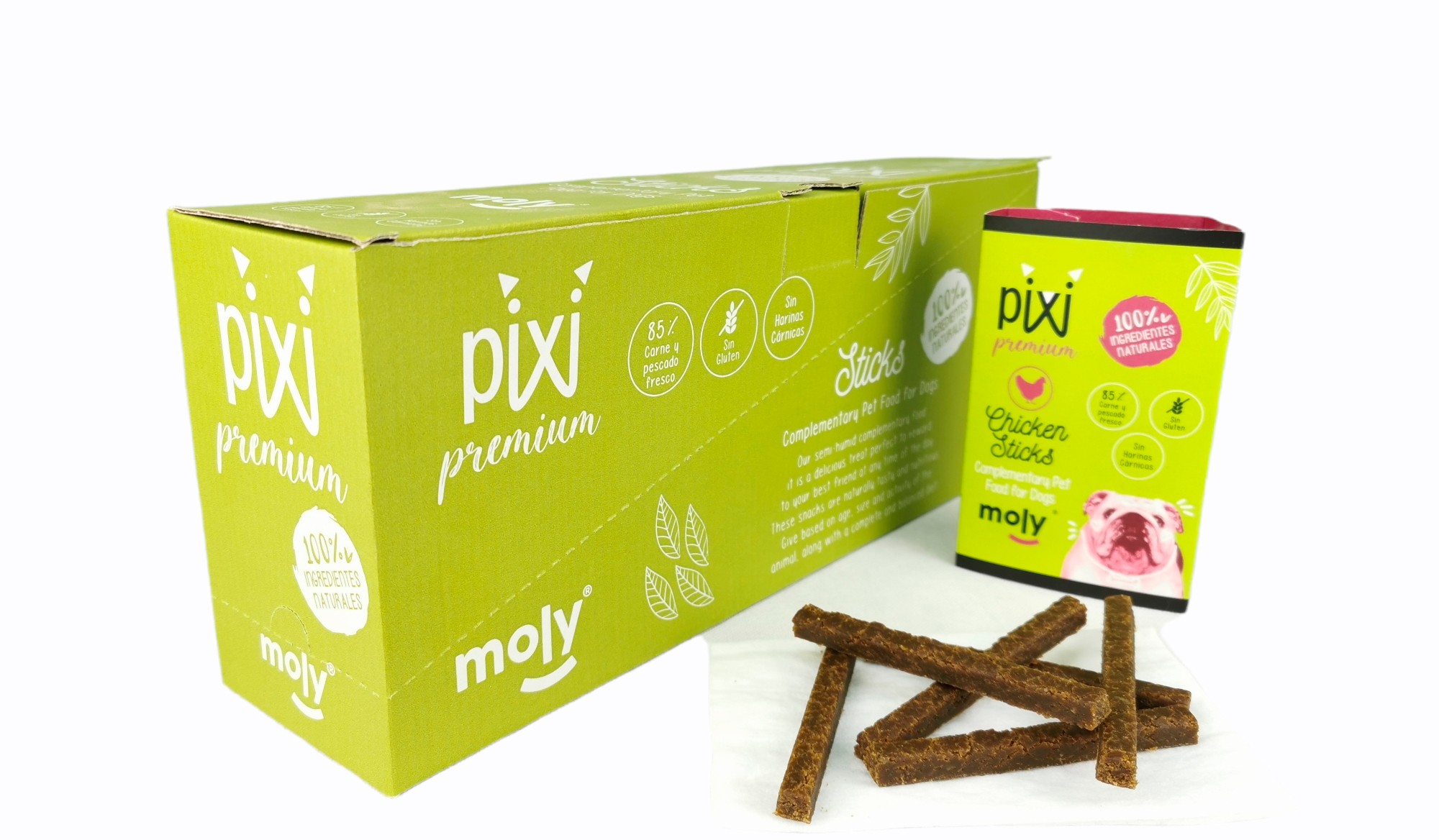 EXPOSITOR BARRITA SNACK POLLO 200 GR 8 UNID