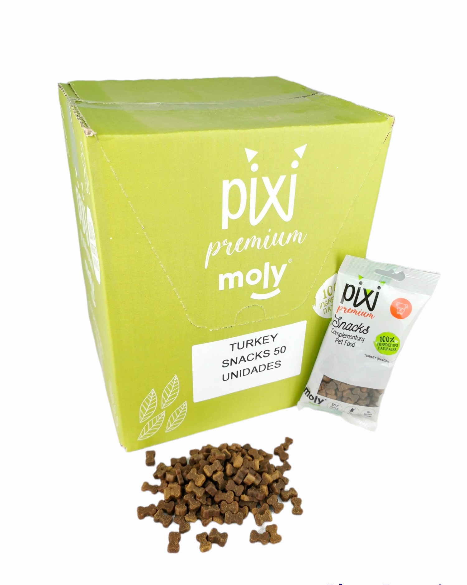 EXPOSITOR SNACK PREMIUM PAVO 50 BOLSITAS 100 GR