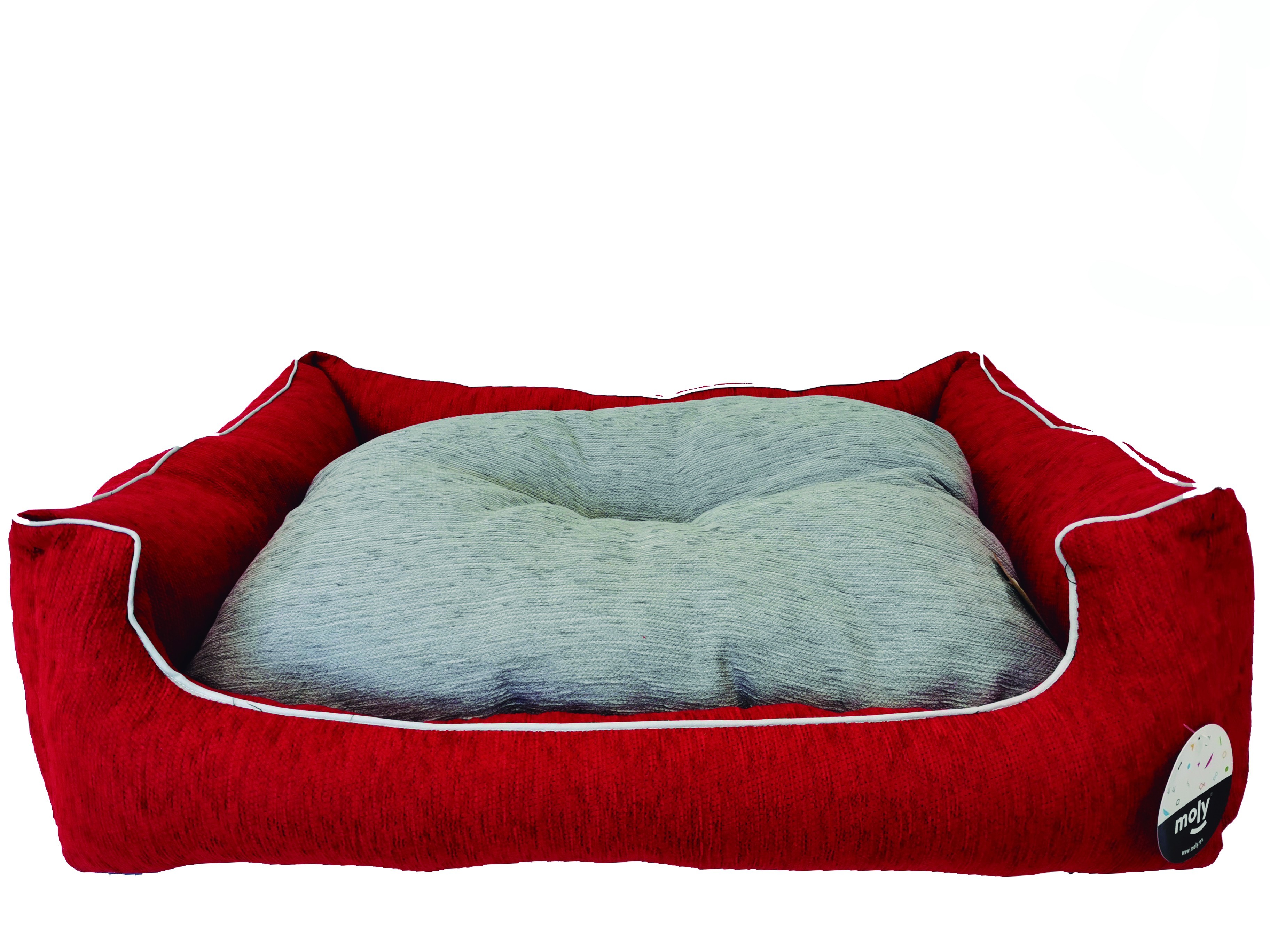 CUNA RECT. CHENILLA ROJA T-6 115*86*26