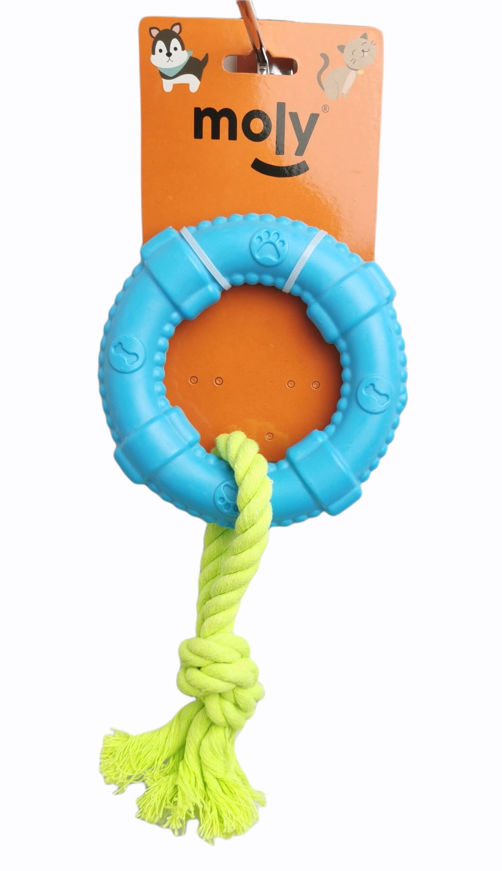 JUGUETE TPR ECO CON CUERDA INTERACTIVO DENTAL 9 CM