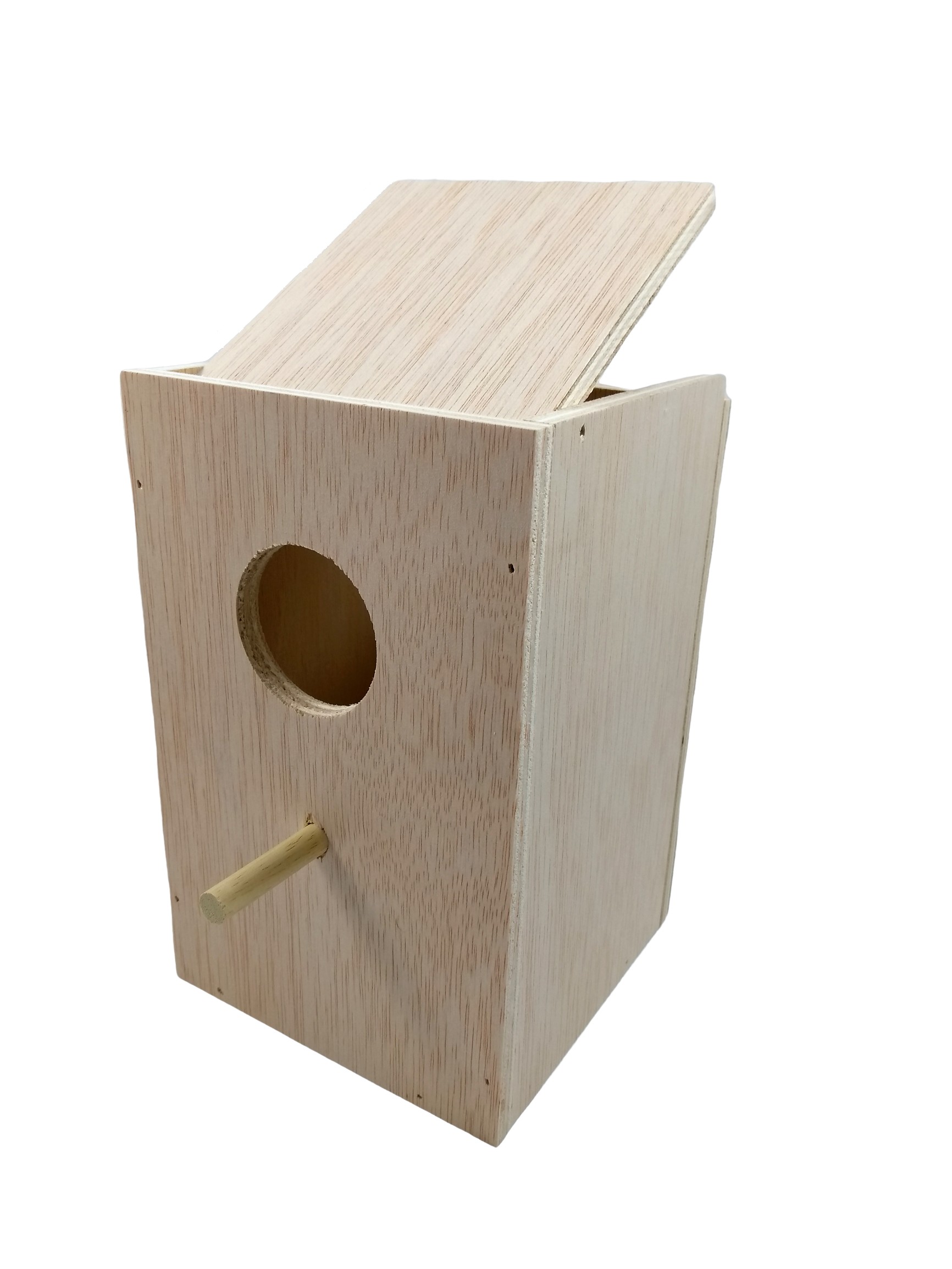 AGAPORNIS VERTICAL WOODEN NEST 14x14x22 cm