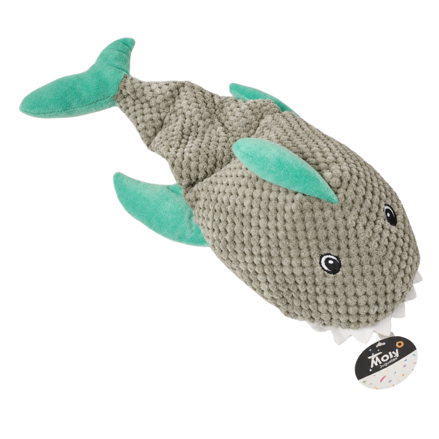 Peluche Tiburón para Perros 37 cm Moly | Juguete Interactivo con Sonido y Súper Suave