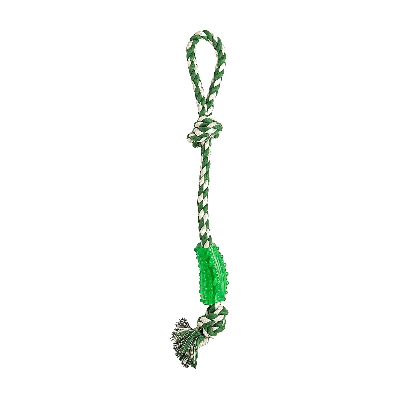 Lanzador TPR/Algodón 50 cm Green Moly | Juguete Resistente para Lanzar, Tirar y Morde