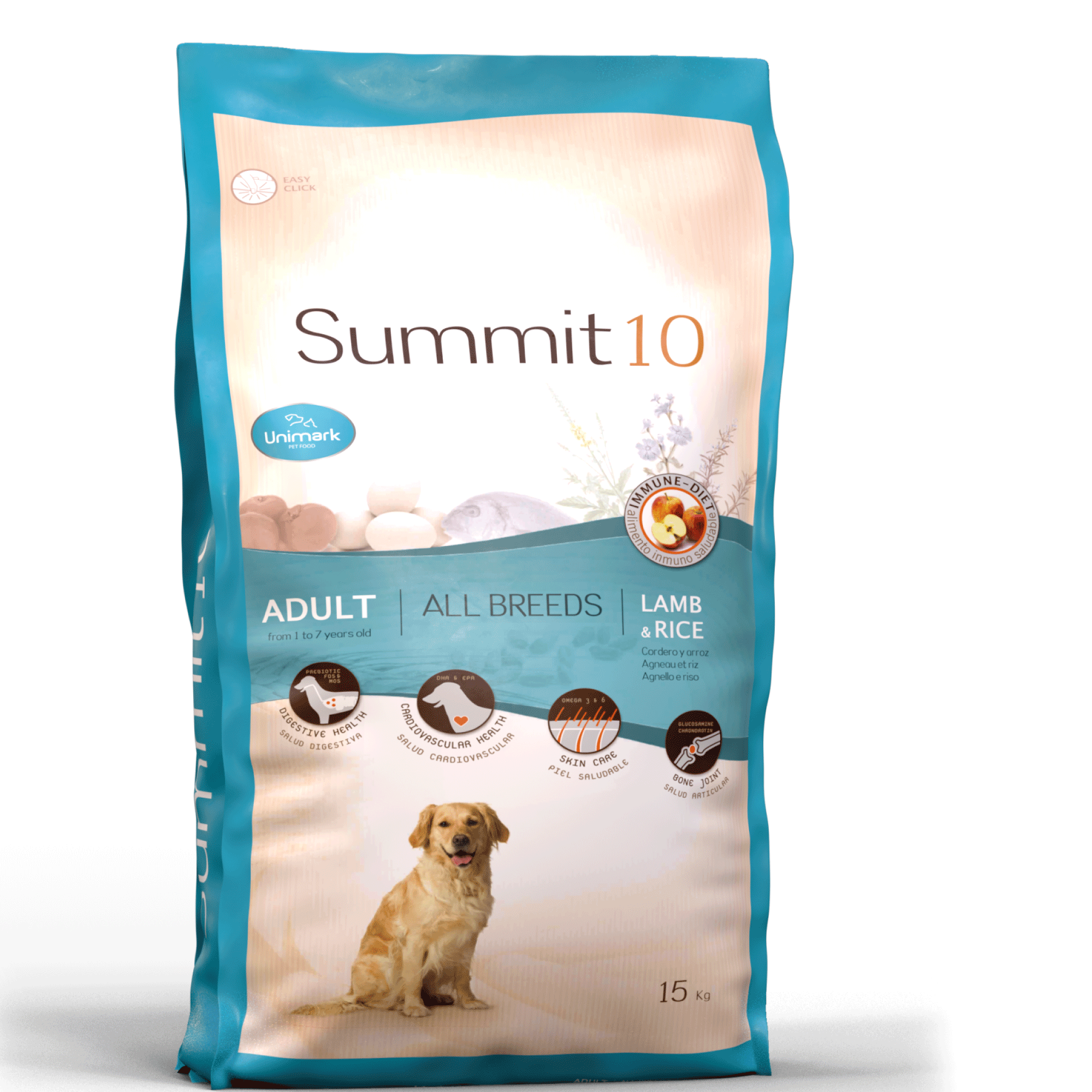 SUMMIT 10 ADULT ALL BREEDS LAMB RICE 15 KG | PIENSO PREMIUM CON CORDERO Y ARROZ PARA PERROS ADULTOS
