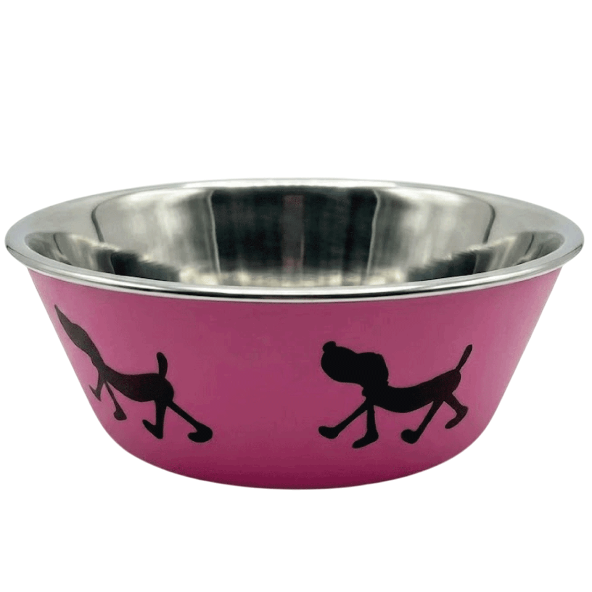 COMEDERO ACERO DRAW SILUETA ANTIDES. 14,5 CM CON BASE ANTIDESLIZANTE
