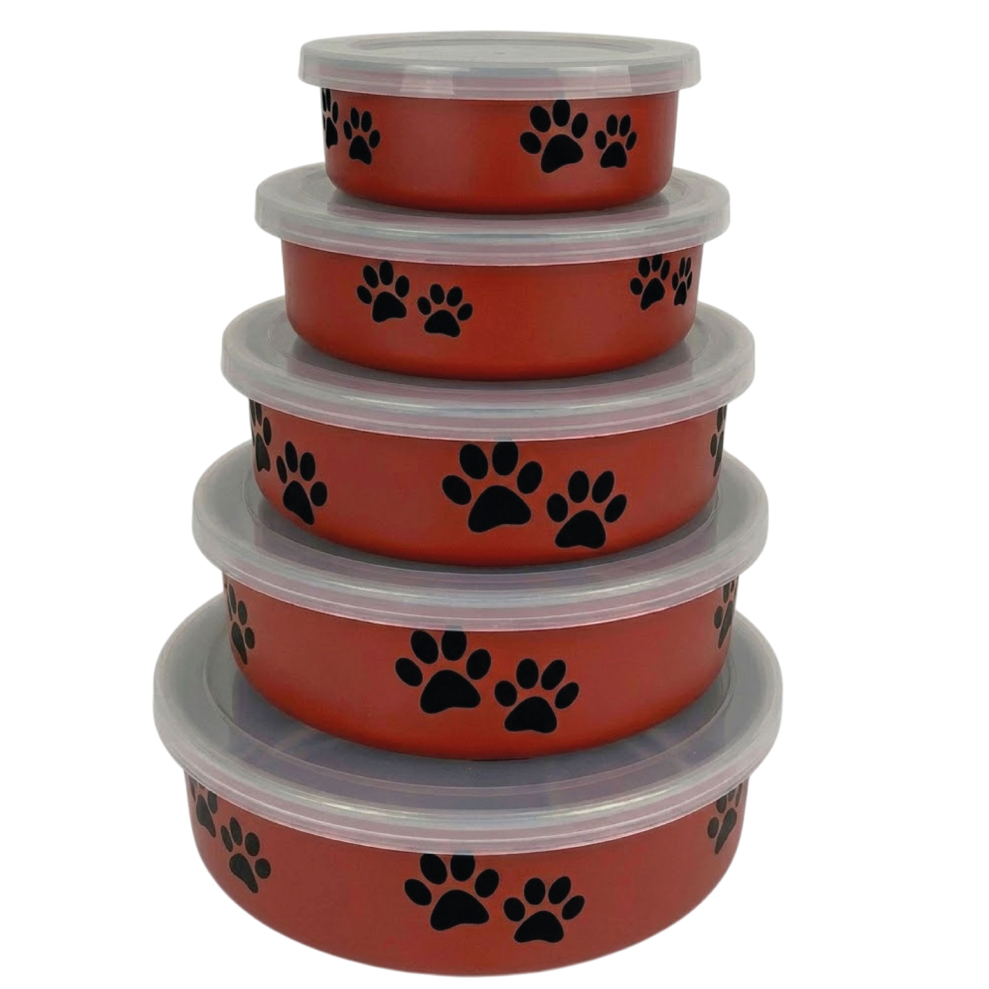 SET 5 COMEDEROS DE ACERO MOLY CON TAPA HERMÉTICA | RESISTENTE Y SEGURO