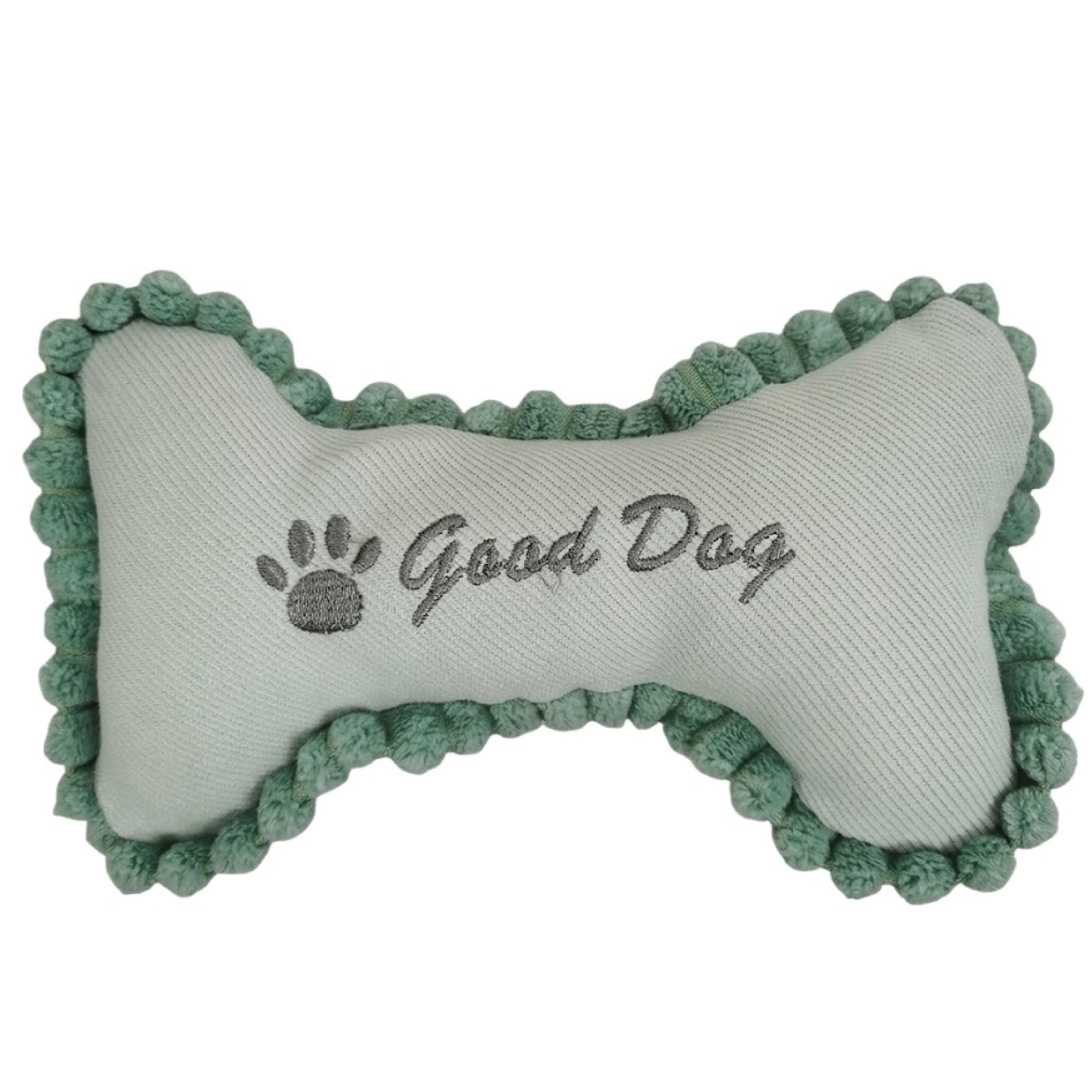 HUESO DE PELUCHE PARA PERROS 20 CM MOLY | JUGUETE SUAVE, RESISTENTE Y CON SONIDO