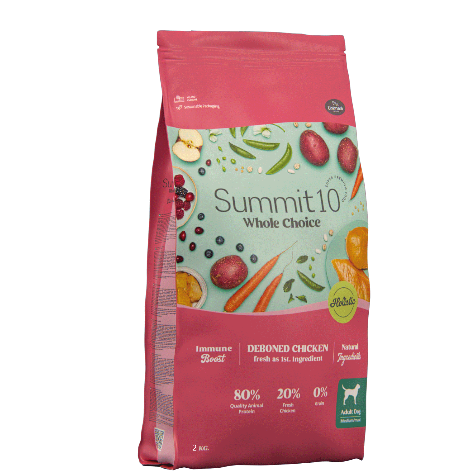 SUMMIT 10 WHOLE CHOICE ADULT CHICKEN 2 KG | PIENSO GRAIN FREE PARA PERROS ADULTOS DE RAZA MEDIANA Y GRANDE
