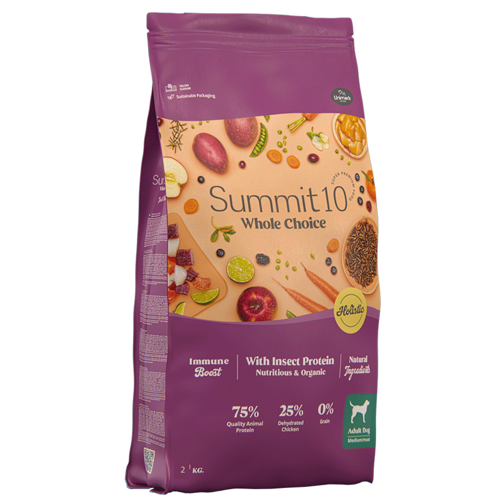 SUMMIT 10 WHOLE CHOICE ADULT DOG INSECT PROTEIN 2 KG | PIENSO GRAIN FREE CON PROTEÍNA DE INSECTO PARA PERROS ADULTOS