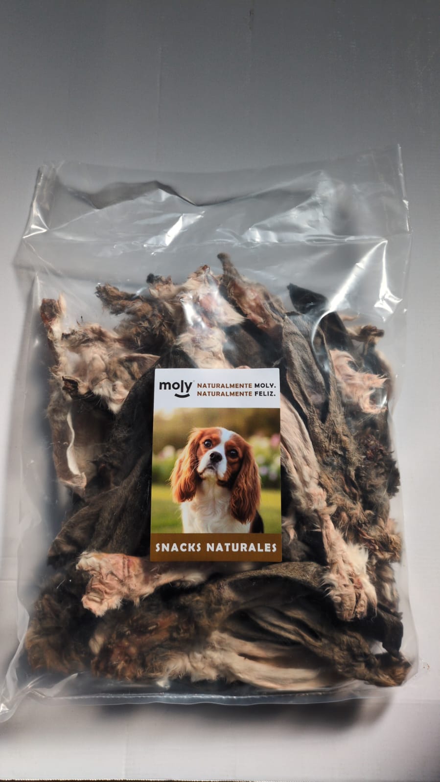 MOLY Orejas de Conejo con Pelo para Perros 500 g – Snack Natural Granel