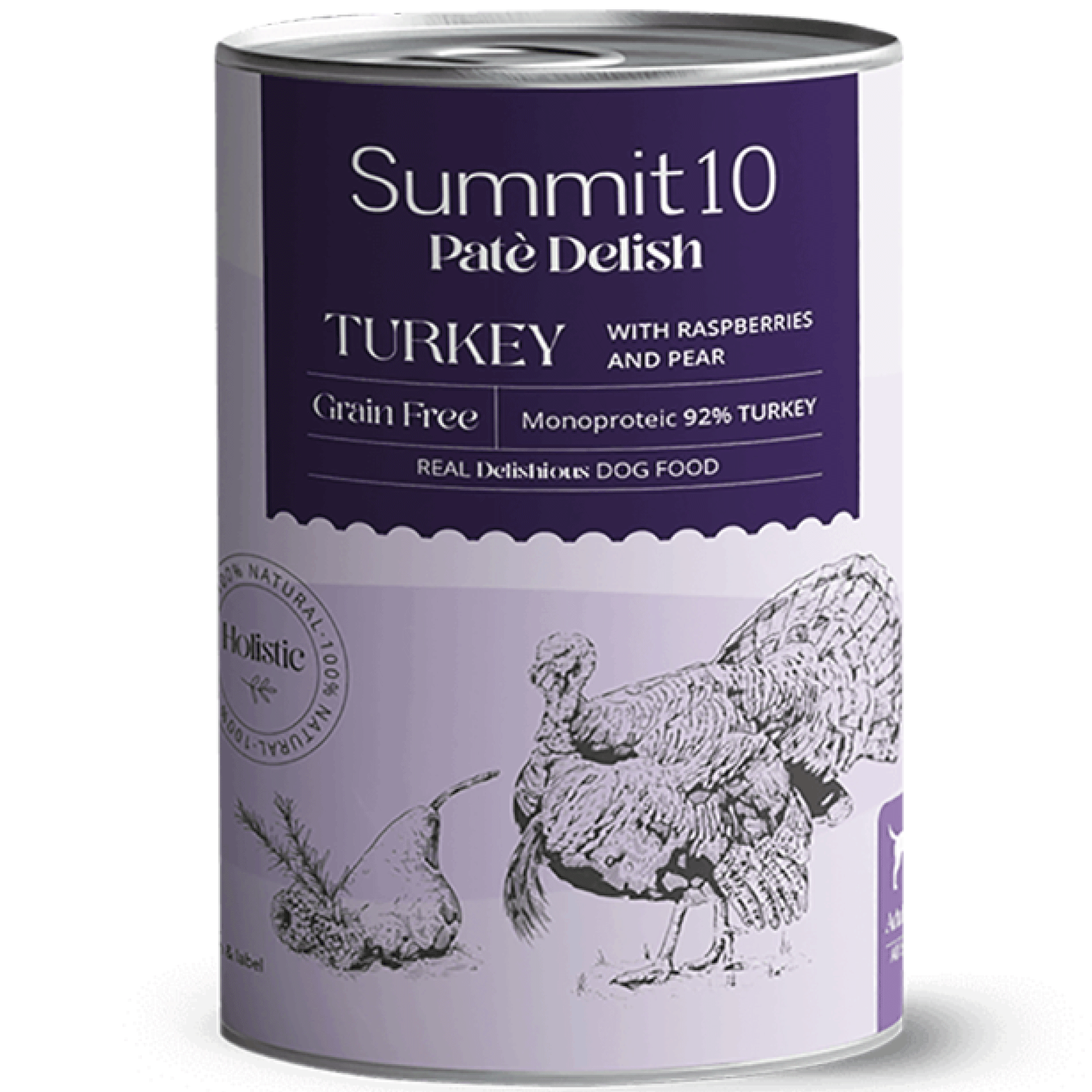 SUMMIT 10 PATÉ DELISH TURKEY GRAIN FREE 400 GR | COMIDA HÚMEDA MONOPROTEICA PARA PERROS ADULTOS